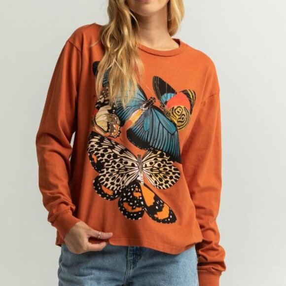 OBEY Butterfly Flee Womens Tee size S - Picture 1 of 11